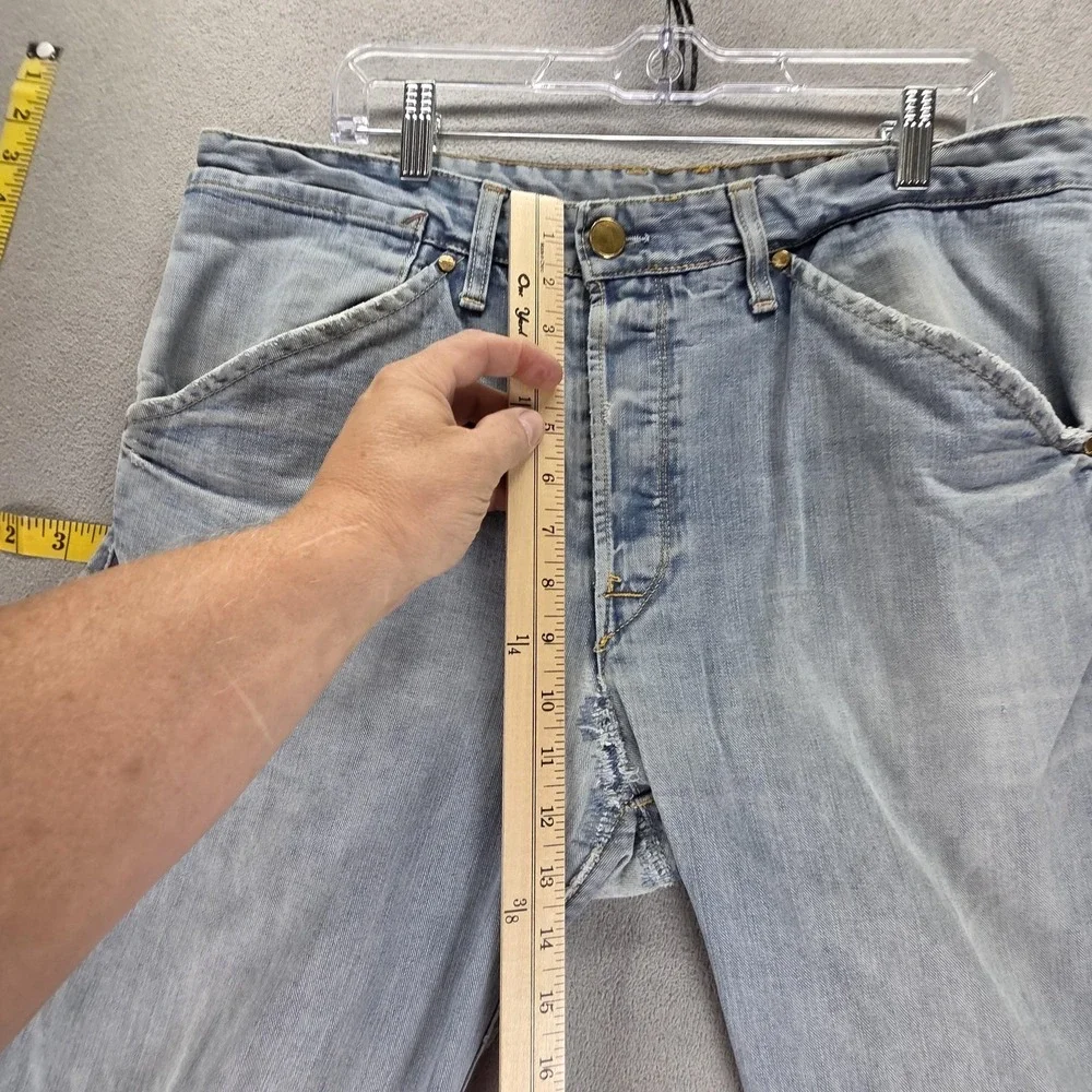 Vintage Levis Engineered Jeans Mens 34x34 Blue Twisted Light Wash Button Fly